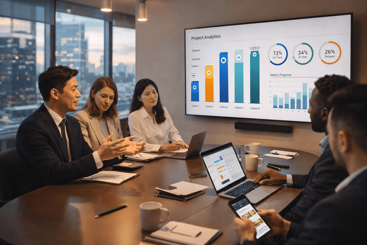 비즈니스 미팅 현장